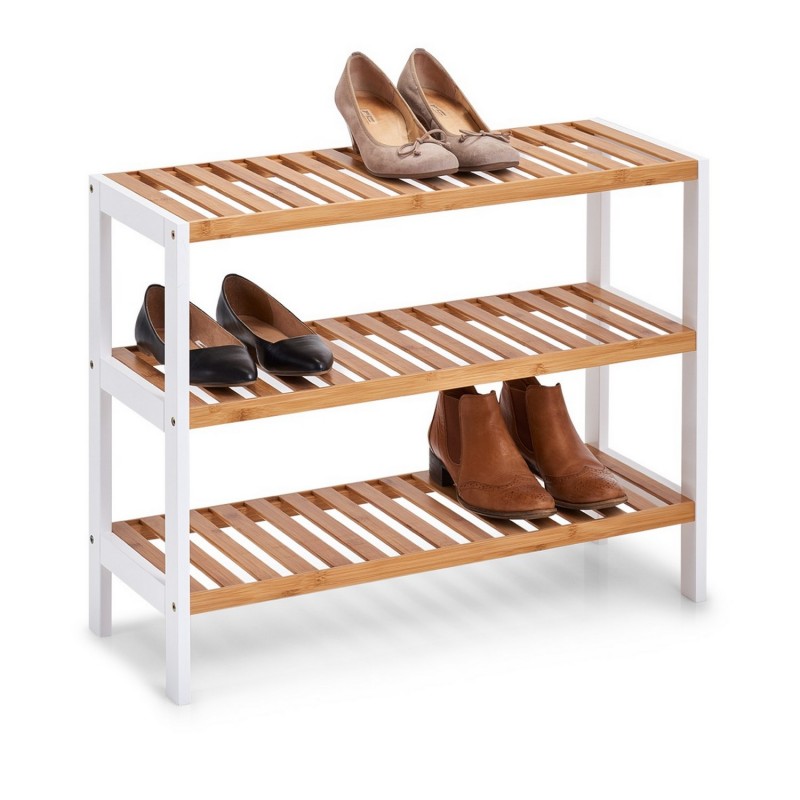 Songmics étagère à chaussures rangé rangement meuble chaussure 3 niveaux  bambou 70 x 26 x 55 cm lbs03h - Conforama