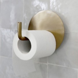Dérouleur papier toilette mural KERA en laiton et céramique 13,6 x10,2 x9,3  cm
