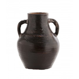 vase poterie rustique gres marron madam stoltz