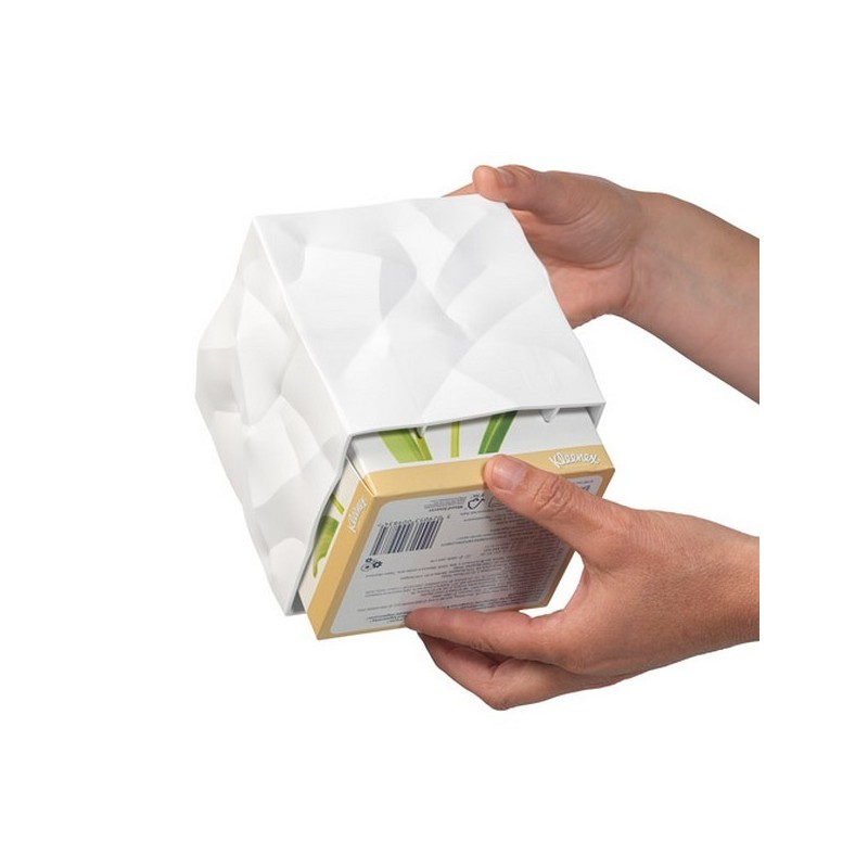 Boîte à mouchoirs carrée design blanche wipy essey - Kdesign