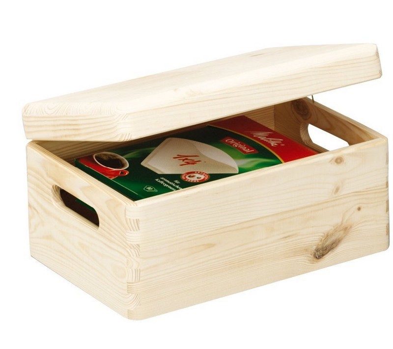 2 Pack Boîte en bois Boîte en bois Petite boîte en bois avec couvercle Boîte  en bois inachevée Boîte à bijoux en bois Coffre au trésor Mini boîte de  rangement en bois