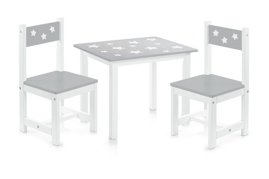 Petite table 2 chaises enfant bois fsc scandi Couleur blanc Zeller Present